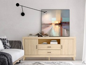 MUEBLE TV DE 150 EN COLOR ROBLE